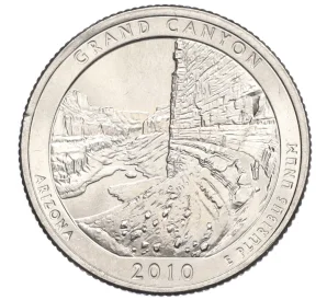 1/4 доллара (25 центов) 2010 года P США «Национальные парки — №4 Национальный парк Гранд-Каньон»