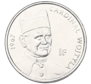 1 франк 2004 года Конго (ДРК) «25 лет правления Иоанна Павла II — Кардинал Войтыла (1967)»