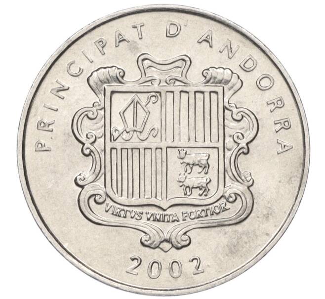 Монета 1 сентим 2002 года Андорра «Пиренейская серна» (Артикул T11-07851)