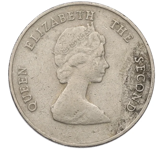 Монета 25 центов 1989 года Британские Восточные Карибы (Артикул T11-07858)