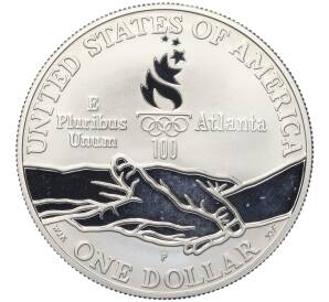 1 доллар 1995 года Р США «XXVI летние Олимпийские Игры в Атланте — Велоспорт»