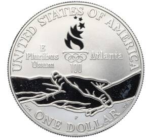 1 доллар 1995 года Р США «XXVI летние Олимпийские Игры 1996 в Атланте — Гимнастика»
