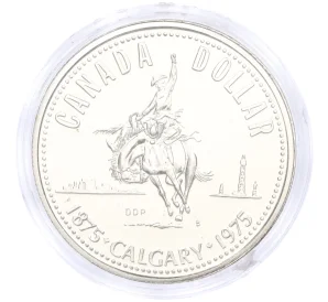 1 доллар 1975 года Канада «100 лет городу Калгари»