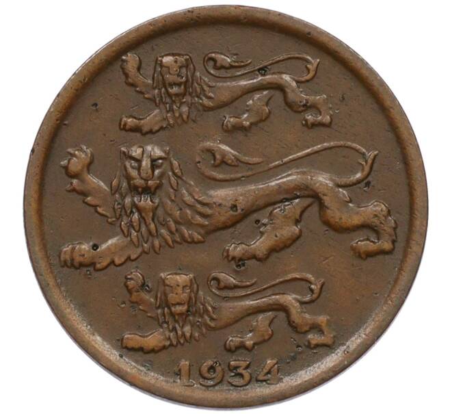 Монета 2 сента 1934 года Эстония (Артикул T11-07894)