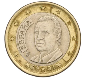 1 евро 2001 года Испания