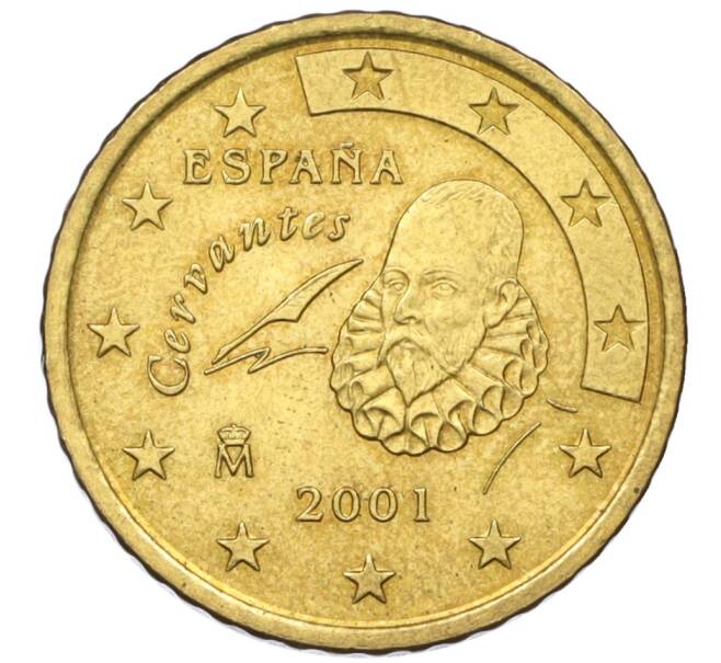 Монета 50 евроцентов 2001 года Испания (Артикул K12-15843)