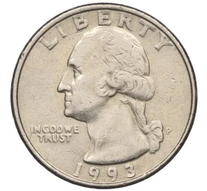 1/4 доллара (25 центов) 1993 года P США