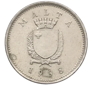 2 цента 1998 года Мальта