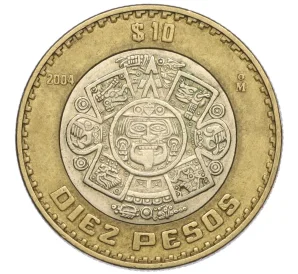 10 песо 2004 года Мексика
