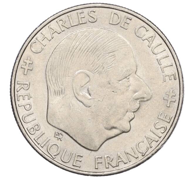Монета 1 франк 1988 года Франция «30 лет Пятой Республике» (Артикул K12-15780)