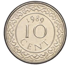 10 центов 1989 года Суринам