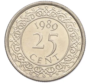 25 центов 1989 года Суринам