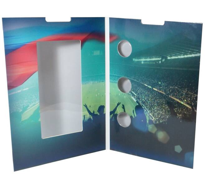 Альбом-планшет для монет и банкноты серии «Чемпионат Мира по футболу в России» (Артикул A1-0674)