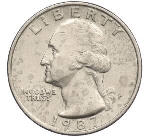 1/4 доллара (25 центов) 1987 года P США