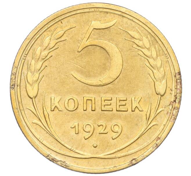 Монета 5 копеек 1929 года (Артикул: K12-16267) — Фото №1