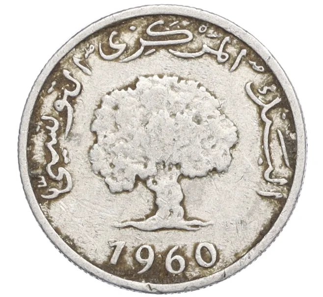 Монета 1 миллим 1960 года Тунис (Артикул K12-16586)