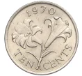 Монета 10 центов 1970 года Бермудские острова (Артикул K12-16644)