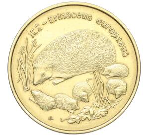 2 злотых 1996 года Польша «Всемирная природа — Еж» — Фото №1