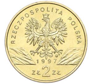 2 злотых 1997 года Польша «Всемирная природа — Жук-олень» — Фото №2