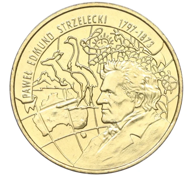 Монета 2 злотых 1997 года Польша «Польские путешественники — Павел Эдмунд Стшелецкий» (Артикул K12-16338)