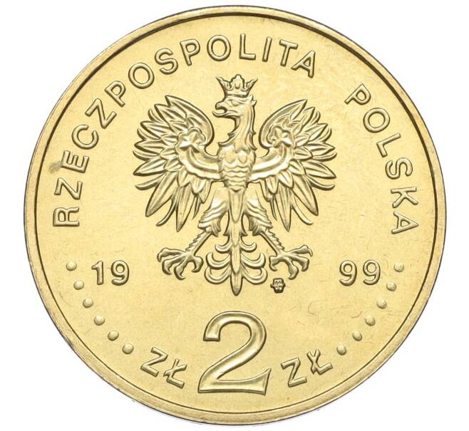Монета 2 злотых 1999 года Польша «500 лет со дня рождения Яна Лаского» (Артикул K12-16351)