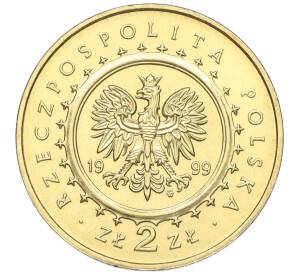 2 злотых 1999 года Польша « Замки и дворцы Польши — Радзынь-Подляский Дворец» — Фото №2