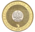 Монета 2 злотых 2000 года Польша «Смена Тысячелетия» (Артикул K12-16354)