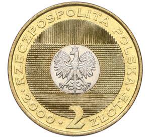 2 злотых 2000 года Польша «Смена Тысячелетия»