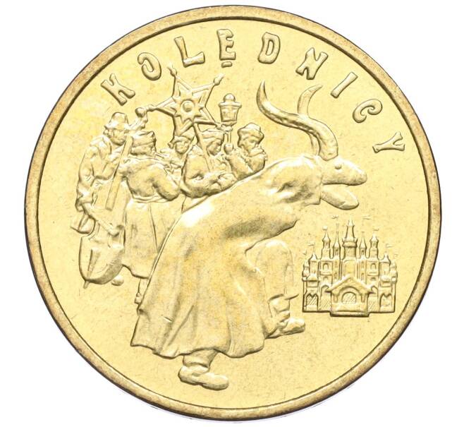 Монета 2 злотых 2001 года Польша «Ритуалы Польши — Коляда» (Артикул K12-16371)