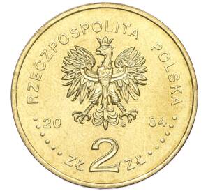 2 злотых 2004 года Польша «История польского злотого — голова девушки на 1 злотом 1924 года» — Фото №2