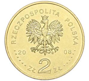 2 злотых 2008 года Польша «400 лет польским поселениям в Северной Америке» — Фото №2