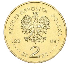 2 злотых 2009 года Польша «180 лет центральному банку Польши» — Фото №2