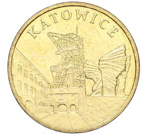 2 злотых 2010 года Польша «Города Польши — Катовице» — Фото №1
