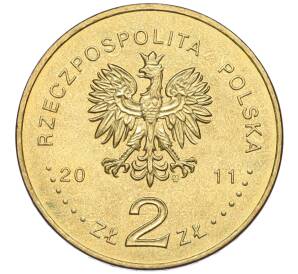 2 злотых 2011 года Польша «Польские футбольные клубы — Полония Варшава» — Фото №2