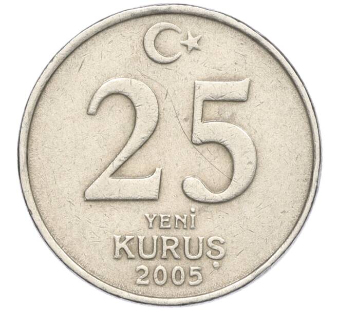 Монета 25 новых курушей 2005 года Турция (Артикул K12-16678)