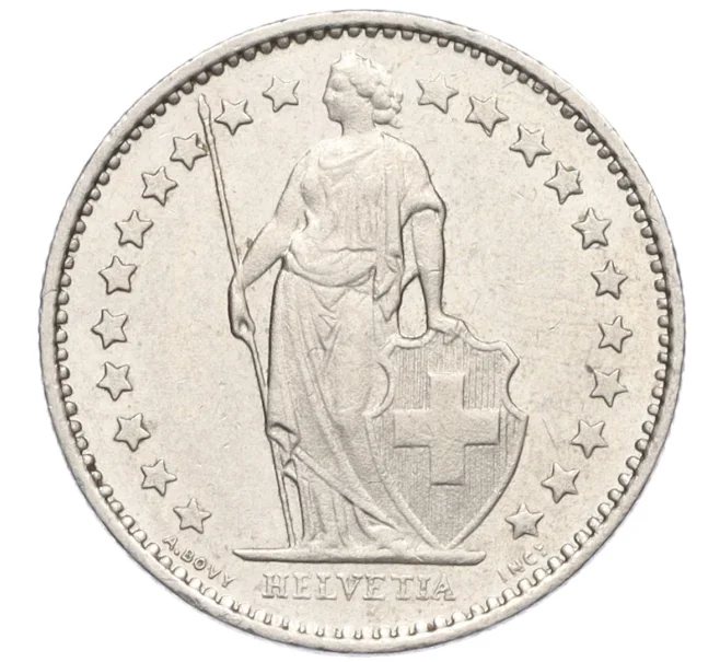 Монета 1/2 франка 1981 года Швейцария (Артикул K12-16708)