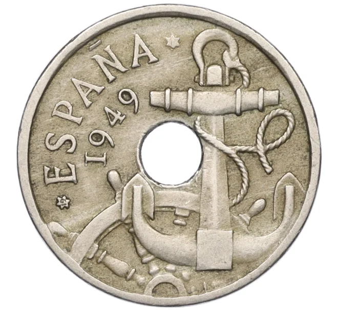 Монета 50 сентимо 1949 года Испания (Артикул K12-16712)