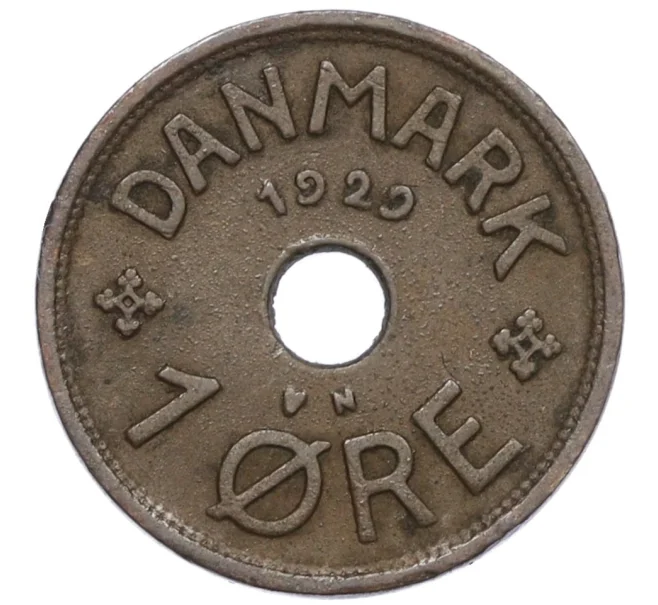 Монета 1 эре 1929 года Дания (Артикул K12-16720)