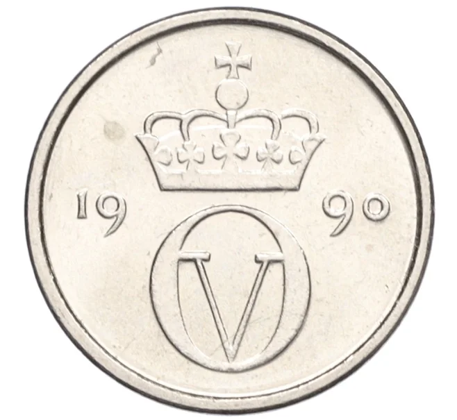 Монета 10 эре 1990 года Норвегия (Артикул K12-16723)