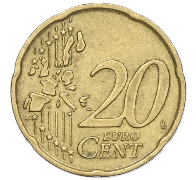 Монета 20 евроцентов 2002 года Италия (Артикул K12-16735)