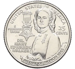 1/4 доллара (25 центов) 2024 года D США «Американские женщины — Мэри Эдвардс Уокер»