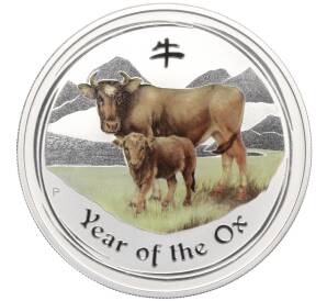 1 доллар 2009 года Австралия «Китайский гороскоп — Год быка» (Цветное покрытие)