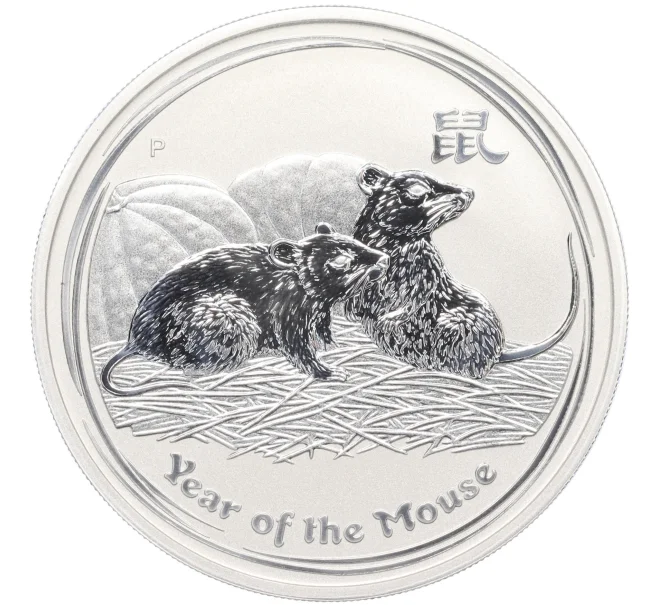 Монета 1 доллар 2008 года Австралия «Китайский гороскоп — Год мыши» (Артикул K12-16823)