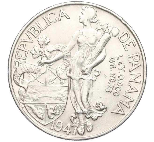 Монета 1 бальбоа 1947 года Панама (Артикул K12-17008)