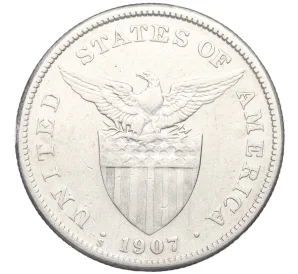 1 песо 1907 года Филиппины (Администрация США)