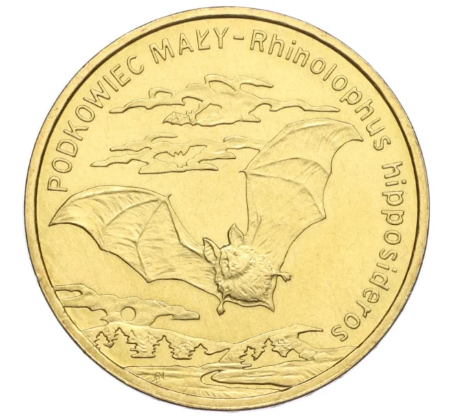 Монета 2 злотых 2010 года Польша «Всемирная природа — Летучая мышь» (Артикул K12-16971)