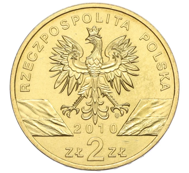 Монета 2 злотых 2010 года Польша «Всемирная природа — Летучая мышь» (Артикул K12-16971)