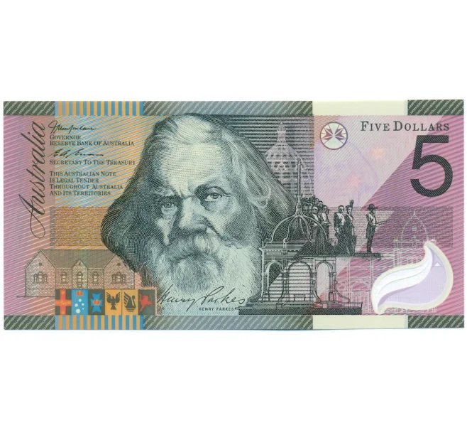 Банкнота 5 долларов 2001 года Австралия (Артикул K12-17180)