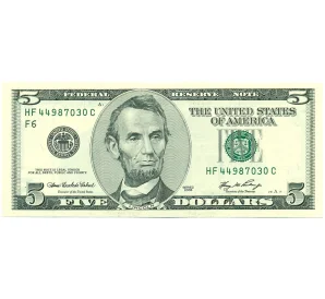 5 долларов 2006 года США