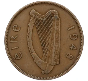 1 пенни 1948 года Ирландия